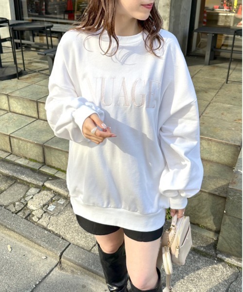 OLIVE des OLIVE(オリーブデオリーブ)の「カラフルスウェット(スウェット・レディース・ネイビー/オフホワイト/サックスブルー/ピンク/イエロー/オートミール・FREE)」の1枚目の写真