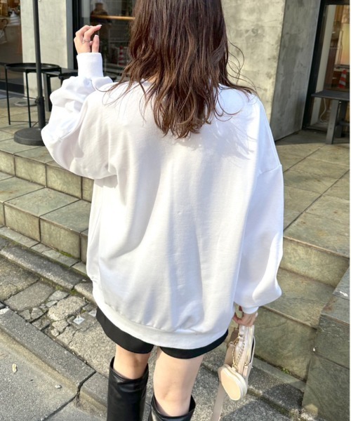 OLIVE des OLIVE(オリーブデオリーブ)の「カラフルスウェット(スウェット・レディース・ネイビー/オフホワイト/サックスブルー/ピンク/イエロー/オートミール・FREE)」の17枚目の写真