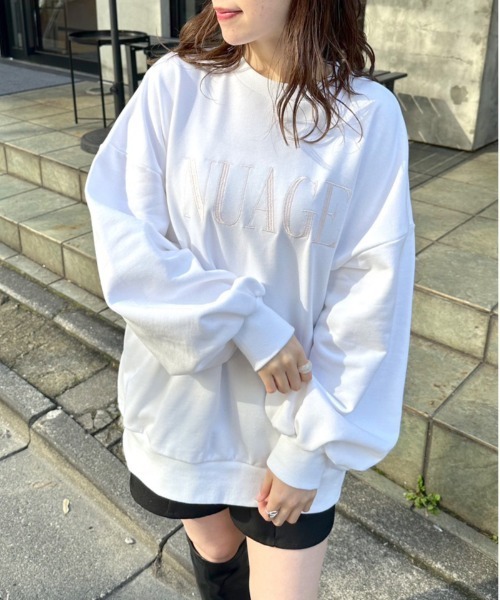 OLIVE des OLIVE(オリーブデオリーブ)の「カラフルスウェット(スウェット・レディース・ネイビー/オフホワイト/サックスブルー/ピンク/イエロー/オートミール・FREE)」の15枚目の写真