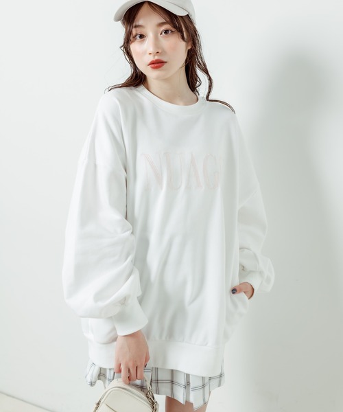 OLIVE des OLIVE(オリーブデオリーブ)の「カラフルスウェット(スウェット・レディース・ネイビー/オフホワイト/サックスブルー/ピンク/イエロー/オートミール・FREE)」の19枚目の写真