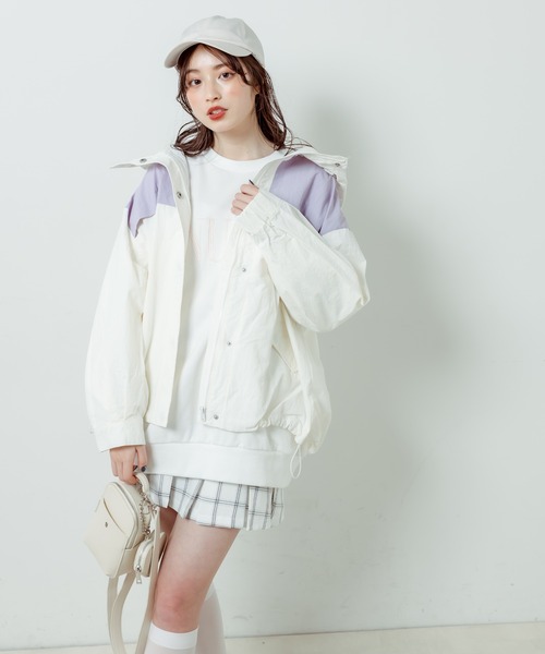 OLIVE des OLIVE(オリーブデオリーブ)の「カラフルスウェット(スウェット・レディース・ネイビー/オフホワイト/サックスブルー/ピンク/イエロー/オートミール・FREE)」の21枚目の写真