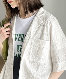 Java | 《JaVa ジャバコラボ》レトロメンズライク。ジャガード柄オーバーサイズシャツ(シャツ/ブラウス)