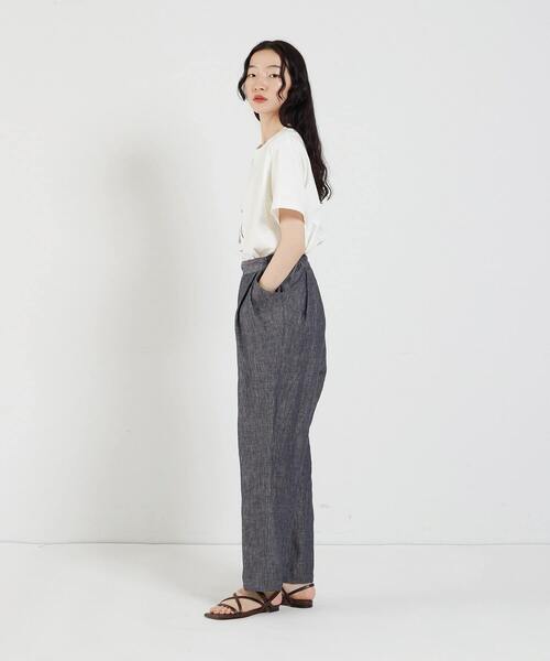 conges payes ADIEU TRISTESSE（コンジェ ペイエ アデュートリステス）の「SLOW DOWNプリントTシャツ（Tシャツ/カットソー・レディース・チャコール/ベージュ/ホワイト・FREE）」の8枚目の写真