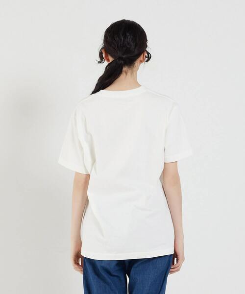 conges payes ADIEU TRISTESSE（コンジェ ペイエ アデュートリステス）の「SLOW DOWNプリントTシャツ（Tシャツ/カットソー・レディース・チャコール/ベージュ/ホワイト・FREE）」の12枚目の写真