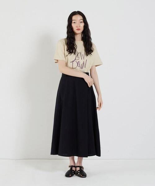 conges payes ADIEU TRISTESSE（コンジェ ペイエ アデュートリステス）の「SLOW DOWNプリントTシャツ（Tシャツ/カットソー・レディース・チャコール/ベージュ/ホワイト・FREE）」の13枚目の写真