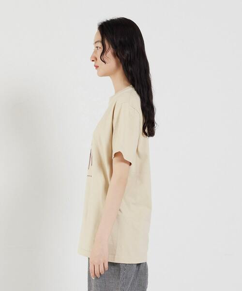 conges payes ADIEU TRISTESSE（コンジェ ペイエ アデュートリステス）の「SLOW DOWNプリントTシャツ（Tシャツ/カットソー・レディース・チャコール/ベージュ/ホワイト・FREE）」の20枚目の写真