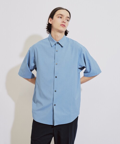 tk.TAKEO KIKUCHI（ティーケータケオキクチ）の「◆ポリトロレギュラーカラーシャツ（シャツ/ブラウス・メンズ・ブラック/ライトベージュ/グレー系4/ブルー・01/03/04/02）」の4枚目の写真