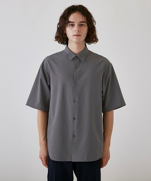 tk.TAKEO KIKUCHI（ティーケータケオキクチ）の「◆ポリトロレギュラーカラーシャツ（シャツ/ブラウス・メンズ・ブラック/ライトベージュ/グレー系4/ブルー・01/03/04/02）」の6枚目の写真