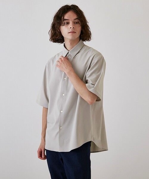 tk.TAKEO KIKUCHI（ティーケータケオキクチ）の「◆ポリトロレギュラーカラーシャツ（シャツ/ブラウス・メンズ・ブラック/ライトベージュ/グレー系4/ブルー・01/03/04/02）」の17枚目の写真