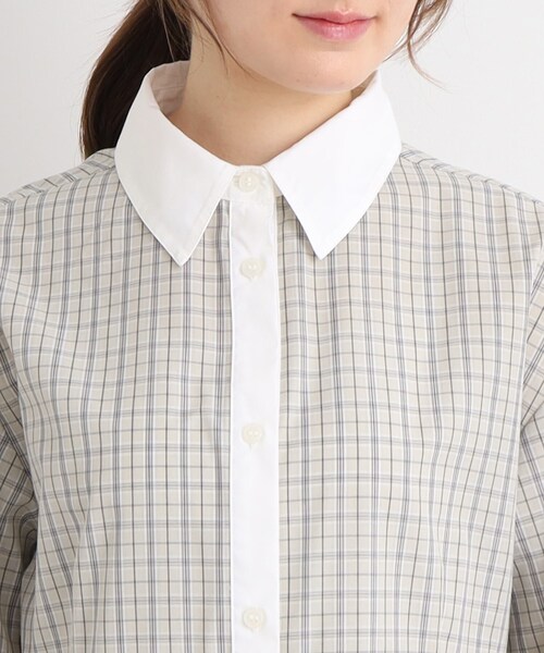Cutie Blonde（キューティーブロンド）の「◆大人上品な ウエスト切替 シャツワンピース（ワンピース・レディース・グレー系1/ホワイト系その他3・01/02/03）」の6枚目の写真