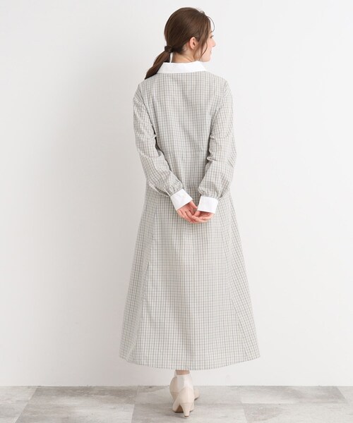 Cutie Blonde（キューティーブロンド）の「◆大人上品な ウエスト切替 シャツワンピース（ワンピース・レディース・グレー系1/ホワイト系その他3・01/02/03）」の15枚目の写真