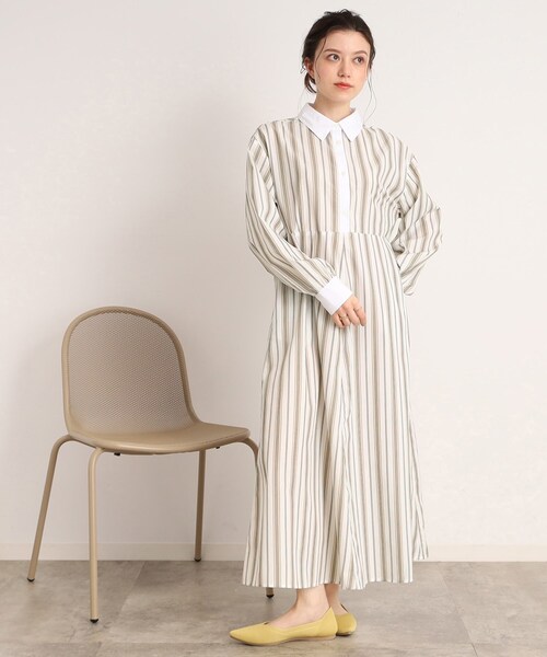 Cutie Blonde（キューティーブロンド）の「◆大人上品な ウエスト切替 シャツワンピース（ワンピース・レディース・グレー系1/ホワイト系その他3・01/02/03）」の17枚目の写真