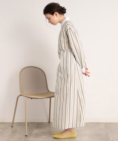 Cutie Blonde（キューティーブロンド）の「◆大人上品な ウエスト切替 シャツワンピース（ワンピース・レディース・グレー系1/ホワイト系その他3・01/02/03）」の18枚目の写真