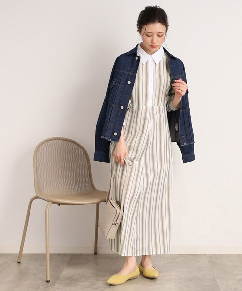 Cutie Blonde（キューティーブロンド）の「◆大人上品な ウエスト切替 シャツワンピース（ワンピース・レディース・グレー系1/ホワイト系その他3・01/02/03）」の20枚目の写真