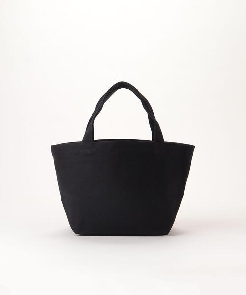 To b. by agnes b.（トゥービーバイアニエスベー）の「ロゴ 刺繍 コットン キャンバス ミニ トートバッグ（トートバッグ・レディース・ブラック・FREE）」の2枚目の写真