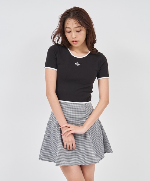 ROYAL PARTY(ロイヤルパーティー)の「ロゴ刺繍配色Tシャツ(Tシャツ/カットソー・レディース・パープル/ブラック/オフホワイト・FREE)」の12枚目の写真