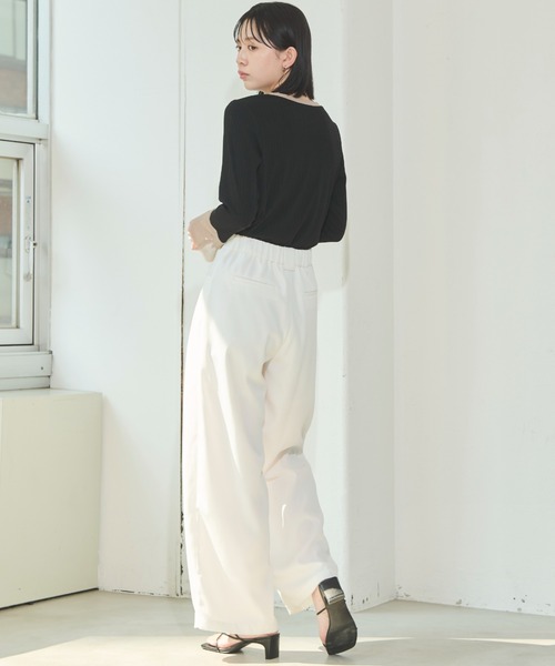 Aunt Marie's（アントマリーズ）の「タックワイドポケットパンツ（その他パンツ・レディース・ブラック/ホワイト・S/FREE）」の8枚目の写真
