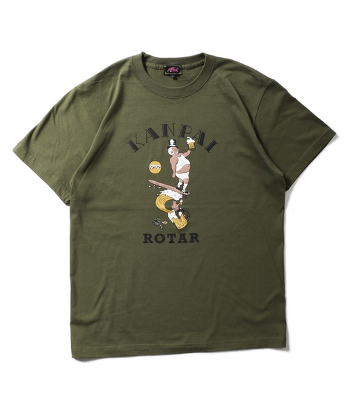 ROTAR（ローター）の「KANPAI wave Tee（Tシャツ/カットソー・メンズ・グリーン系その他/ホワイト/オレンジ・LARGE/SMALL/MEDIUM/X-LARGE）」の3枚目の写真