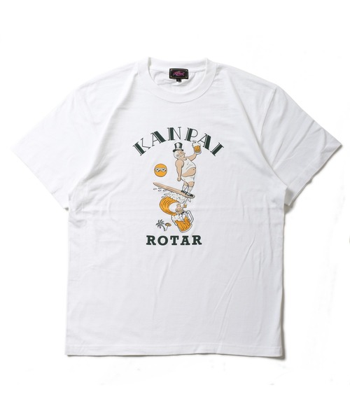 ROTAR（ローター）の「KANPAI wave Tee（Tシャツ/カットソー・メンズ・グリーン系その他/ホワイト/オレンジ・LARGE/SMALL/MEDIUM/X-LARGE）」の5枚目の写真