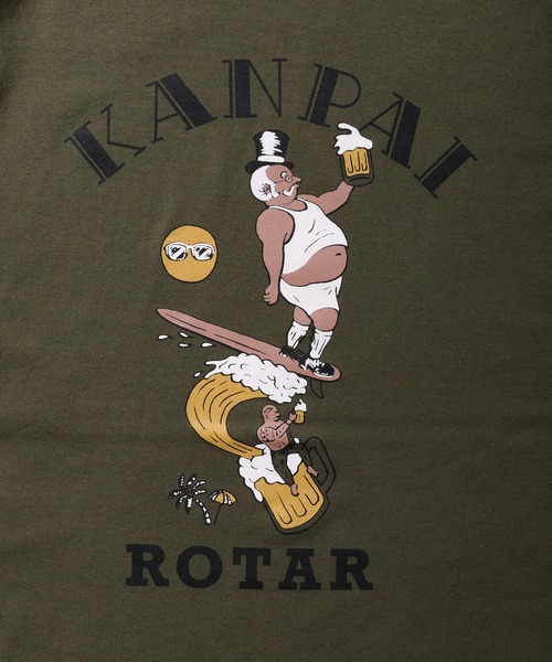 ROTAR（ローター）の「KANPAI wave Tee（Tシャツ/カットソー・メンズ・グリーン系その他/ホワイト/オレンジ・LARGE/SMALL/MEDIUM/X-LARGE）」の6枚目の写真