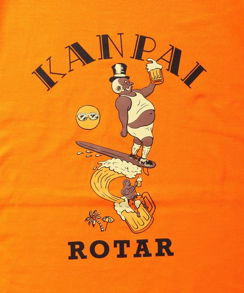 ROTAR（ローター）の「KANPAI wave Tee（Tシャツ/カットソー・メンズ・グリーン系その他/ホワイト/オレンジ・LARGE/SMALL/MEDIUM/X-LARGE）」の7枚目の写真