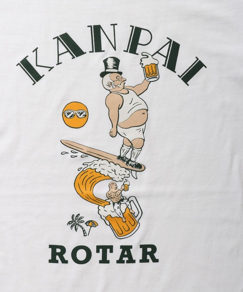 ROTAR（ローター）の「KANPAI wave Tee（Tシャツ/カットソー・メンズ・グリーン系その他/ホワイト/オレンジ・LARGE/SMALL/MEDIUM/X-LARGE）」の8枚目の写真