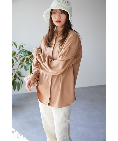 ECRIRE（エクリール）の「【yunコラボ】上品できれいめ。ピンタックブラウス（シャツ/ブラウス・レディース・ブラック/ベージュ/オフホワイト・M/L）」の8枚目の写真