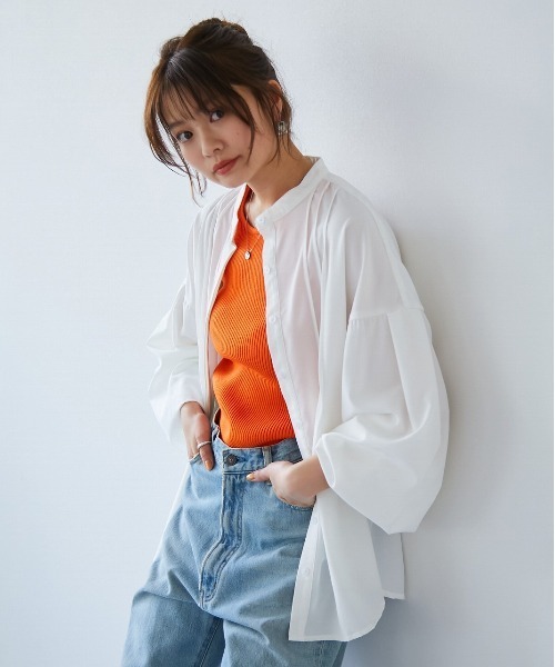 ECRIRE（エクリール）の「【yunコラボ】上品できれいめ。ピンタックブラウス（シャツ/ブラウス・レディース・ブラック/ベージュ/オフホワイト・M/L）」の12枚目の写真