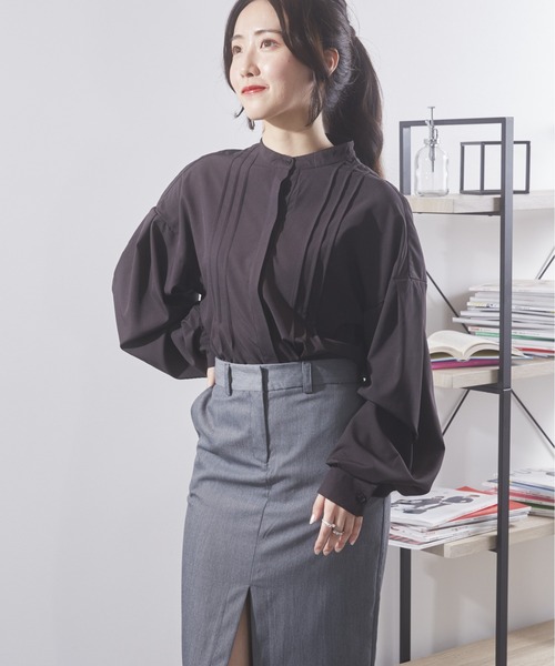 ECRIRE（エクリール）の「【yunコラボ】上品できれいめ。ピンタックブラウス（シャツ/ブラウス・レディース・ブラック/ベージュ/オフホワイト・M/L）」の13枚目の写真