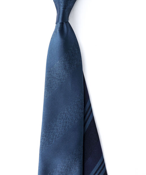 NOLLEY'S goodman(ノーリーズグッドマン)の「RBクレリックシャドーストライプネクタイ 国産ファブリック 多色メランジ糸使用(ネクタイ・メンズ・ブルー系その他3/ブルー系その他7・FREE)」の1枚目の写真