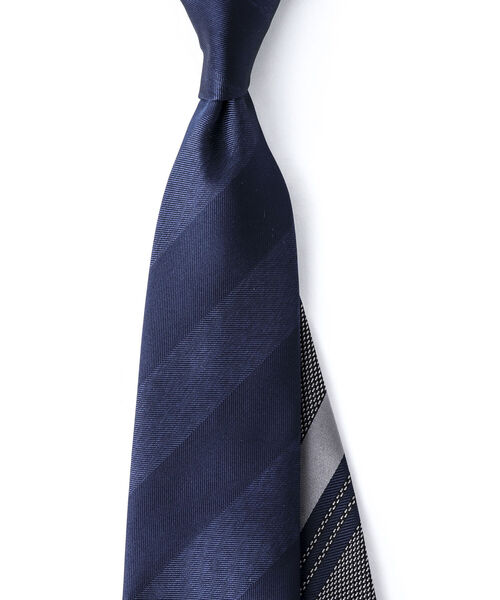 NOLLEY'S goodman(ノーリーズグッドマン)の「RBクレリックシャドーストライプネクタイ 国産ファブリック 多色メランジ糸使用(ネクタイ・メンズ・ブルー系その他3/ブルー系その他7・FREE)」の2枚目の写真