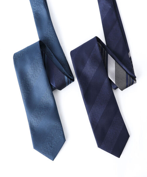 NOLLEY'S goodman(ノーリーズグッドマン)の「RBクレリックシャドーストライプネクタイ 国産ファブリック 多色メランジ糸使用(ネクタイ・メンズ・ブルー系その他3/ブルー系その他7・FREE)」の9枚目の写真