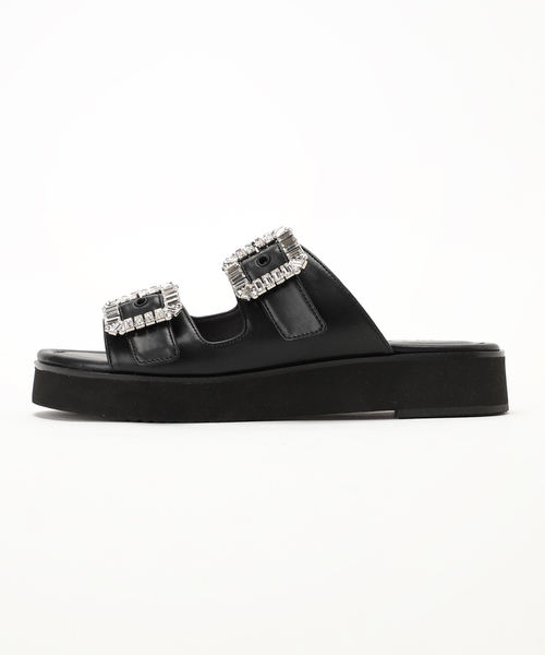 LE TALON（ルタロン）の「ビジューバックルWベルトサンダル（サンダル・レディース・ピンク/ブラック系その他/ベージュ・MEDIUM/SMALL/LARGE/X-LARGE）」の22枚目の写真