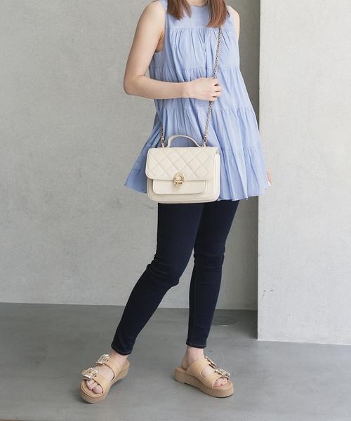 LE TALON（ルタロン）の「ビジューバックルWベルトサンダル（サンダル・レディース・ピンク/ブラック系その他/ベージュ・MEDIUM/SMALL/LARGE/X-LARGE）」の20枚目の写真