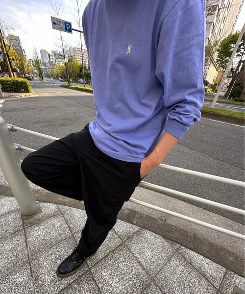 GIORDANO（ジョルダーノ）の「スモールライオン刺繍ロングTシャツ（Tシャツ/カットソー・メンズ・ブルー/アイボリー/ブラック/ピンク・MEDIUM/LARGE/X-LARGE）」の20枚目の写真