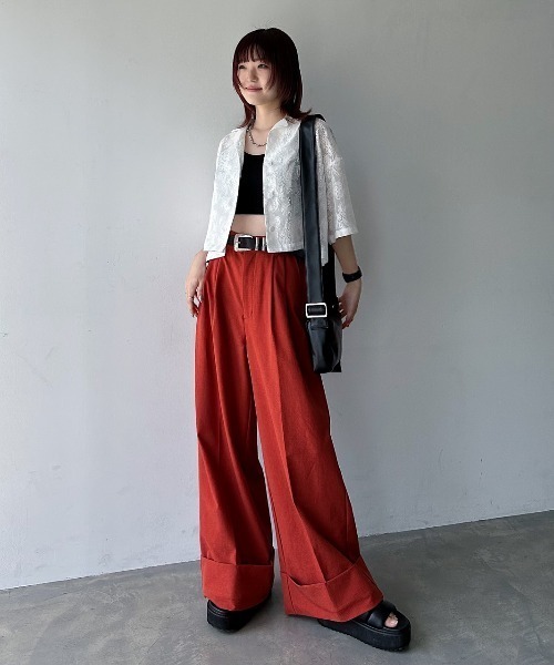 PAGEBOY（ページボーイ）の「オパールレースショートシャツ（シャツ/ブラウス・レディース・ブラック/グレイッシュベージュ/オフホワイト/ターコイズブルー・FREE）」の13枚目の写真