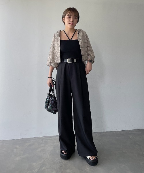 PAGEBOY（ページボーイ）の「オパールレースショートシャツ（シャツ/ブラウス・レディース・ブラック/グレイッシュベージュ/オフホワイト/ターコイズブルー・FREE）」の21枚目の写真