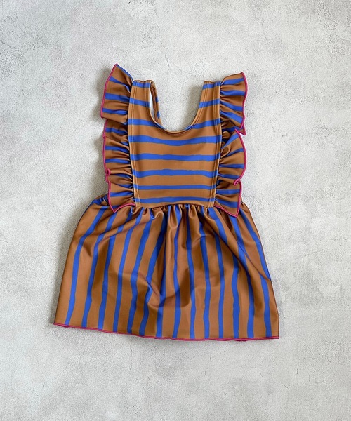 HOGAN RANCH WEAR（ホーガンランチウエア）の「フリルワンピース/UVカット(90～140cm)（水着・キッズ・レッド/ライトブルー/ブラウン・120/130/100/110/140/90）」の2枚目の写真