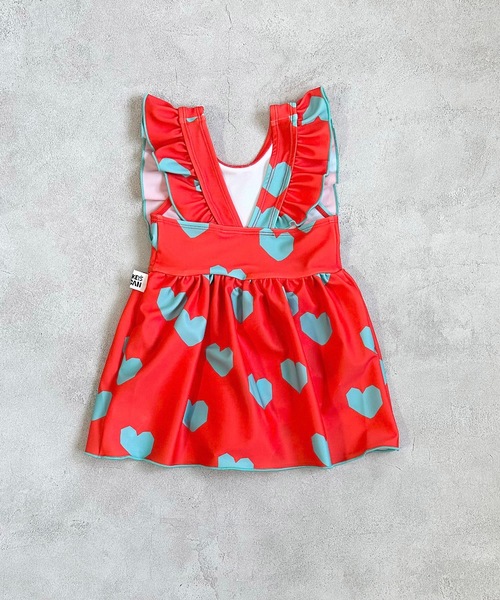 HOGAN RANCH WEAR（ホーガンランチウエア）の「フリルワンピース/UVカット(90～140cm)（水着・キッズ・レッド/ライトブルー/ブラウン・120/130/100/110/140/90）」の6枚目の写真