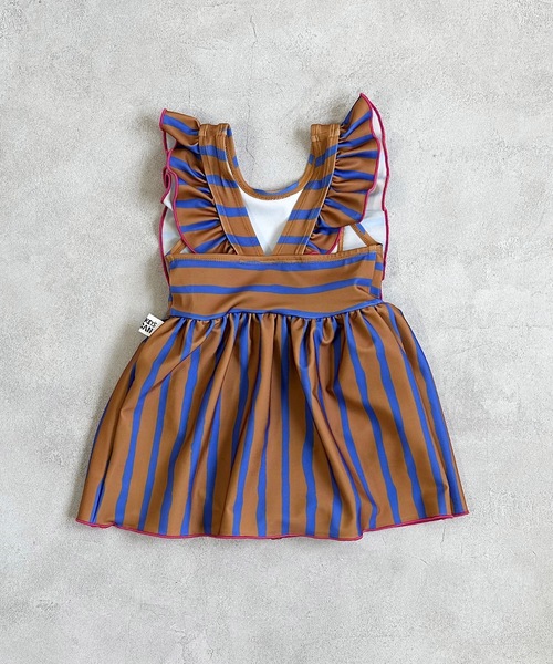 HOGAN RANCH WEAR（ホーガンランチウエア）の「フリルワンピース/UVカット(90～140cm)（水着・キッズ・レッド/ライトブルー/ブラウン・120/130/100/110/140/90）」の5枚目の写真