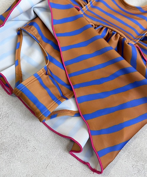 HOGAN RANCH WEAR（ホーガンランチウエア）の「フリルワンピース/UVカット(90～140cm)（水着・キッズ・レッド/ライトブルー/ブラウン・120/130/100/110/140/90）」の4枚目の写真