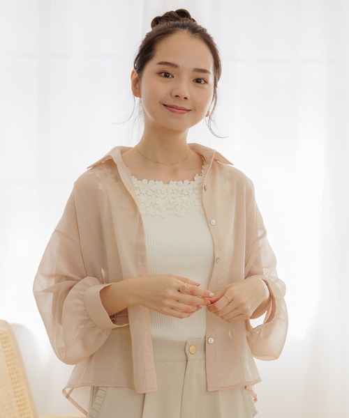 flower（フラワー）の「ブルーミングノースリーブトップ（タンクトップ・レディース・アイボリー/ベージュ・FREE）」の6枚目の写真