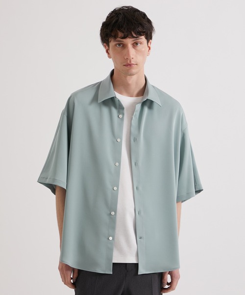 UNITED TOKYO（ユナイテッドトウキョウ）の「COLD DRY ショートスリーブシャツ｜接触冷感（シャツ/ブラウス・メンズ・ブラック/ミント/オフホワイト・1/2）」の14枚目の写真