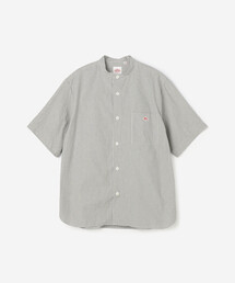 DANTON | DANTON | コットンリネン 半袖バンドカラーシャツ STRIPE MEN(シャツ/ブラウス)