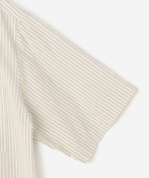 DANTON（ダントン）の「DANTON | コットンリネン 半袖バンドカラーシャツ STRIPE MEN（シャツ/ブラウス・メンズ・グレー系その他/ベージュ系その他・40/42）」の8枚目の写真