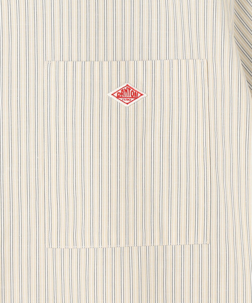 DANTON（ダントン）の「DANTON | コットンリネン 半袖バンドカラーシャツ STRIPE MEN（シャツ/ブラウス・メンズ・グレー系その他/ベージュ系その他・40/42）」の6枚目の写真