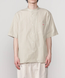 DANTON | DANTON | コットンリネン 半袖バンドカラーシャツ STRIPE MEN(シャツ/ブラウス)