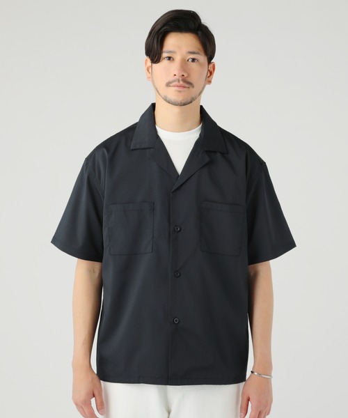 THE CASUAL（カジュアル）の「接触冷感織ポリストレッチダブルポケットオープンカラーシャツ（シャツ/ブラウス・メンズ・ベージュ/ネイビー/ブラック/グレー・M/L/XL）」の10枚目の写真