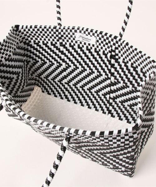 mysty woman（ミスティウーマン）の「ヘリンボーンガラBAG 184454（かごバッグ・レディース・グリーン/その他/ブラック・FREE）」の6枚目の写真