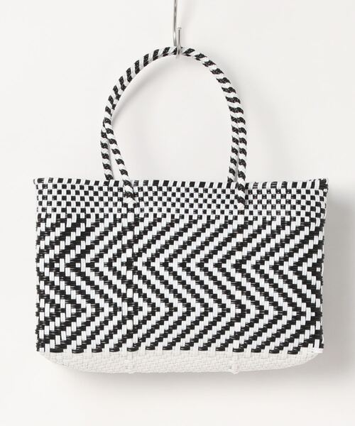 mysty woman（ミスティウーマン）の「ヘリンボーンガラBAG 184454（かごバッグ・レディース・グリーン/その他/ブラック・FREE）」の10枚目の写真